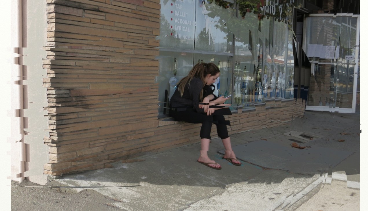 outside the dance studio