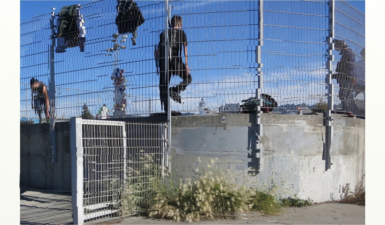skateboard park paper cut
